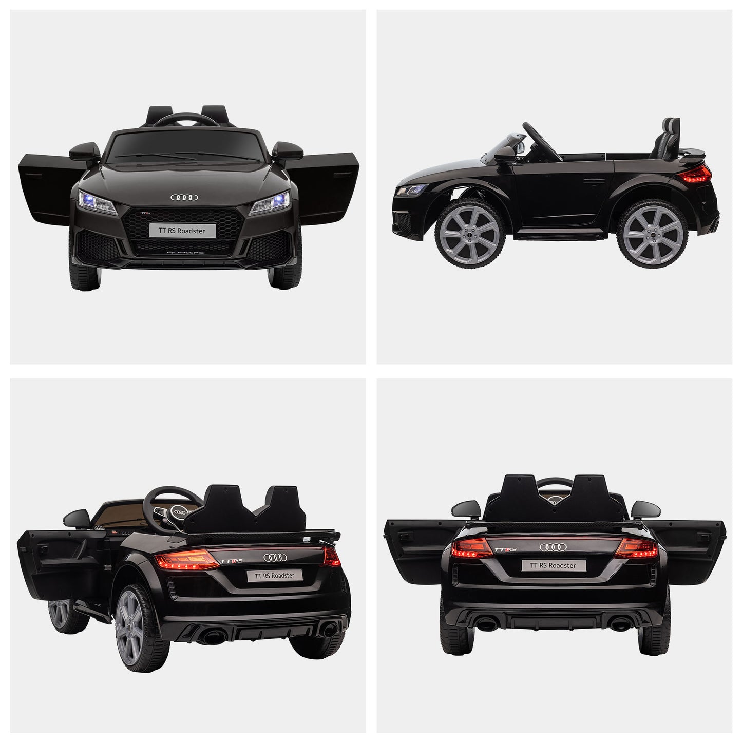 Licensed Audi TT 3-6 Years Safe Ride-On Car with Remote Control & Music