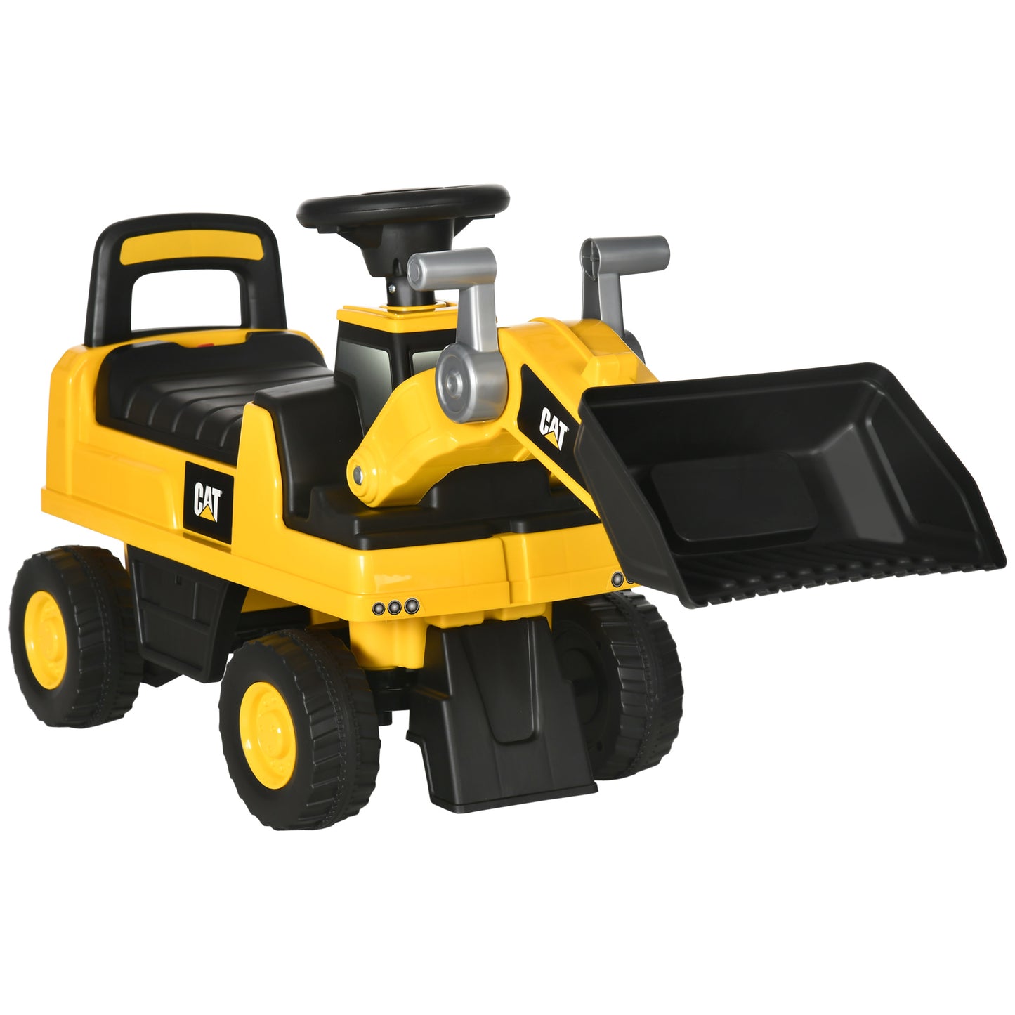 HOMCOM CAT Licensed 1-3 Years Safe Ride-On Construction Vehicle with Controllable Shovel