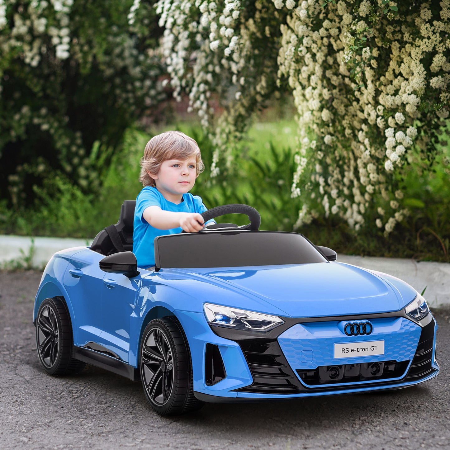 Audi RS E-tron GT Licensed 12V Kids Electric Ride-On Car with Remote Control, Blue