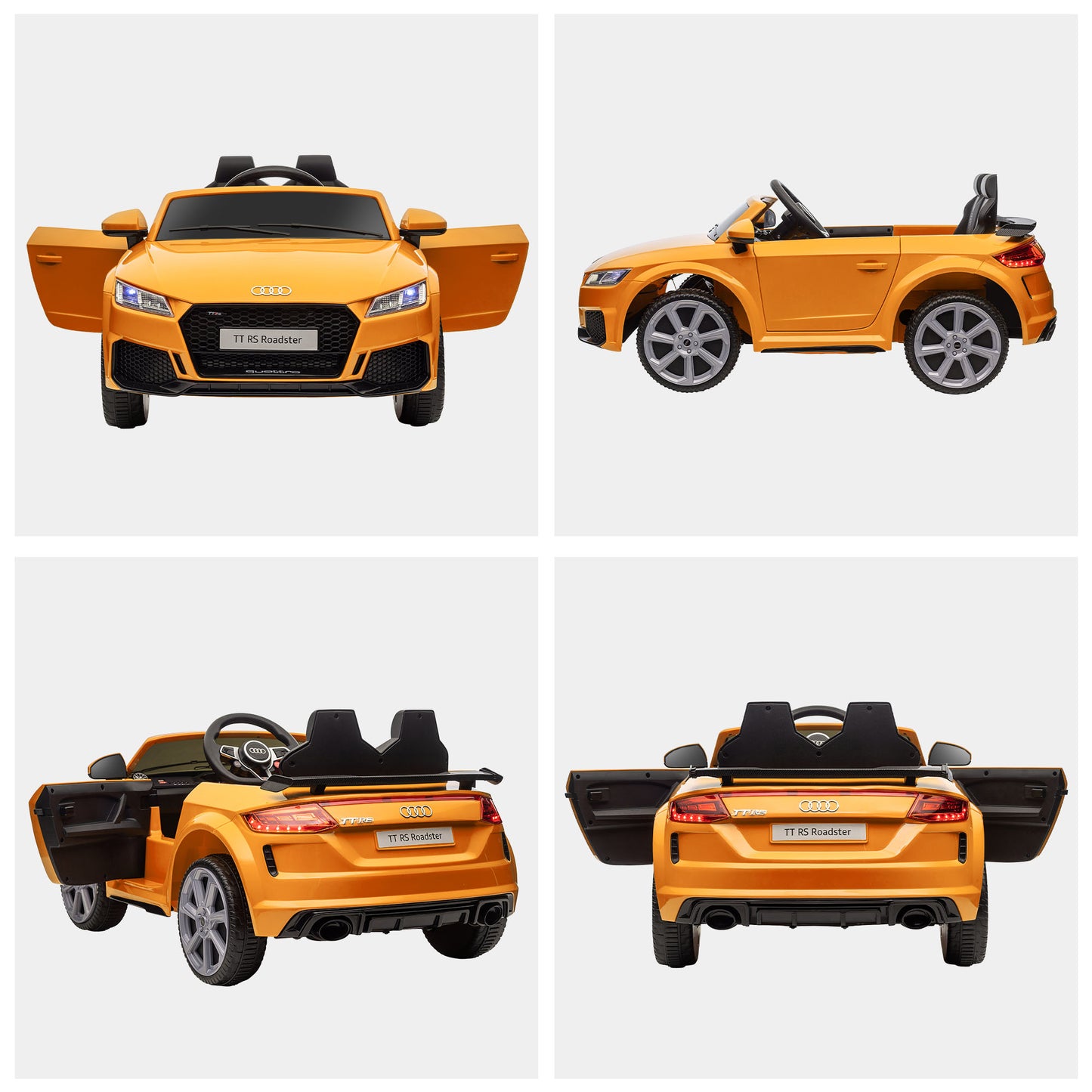 Licensed Audi TT RS 12V Battery Ride-On Car for Kids 3-5 Years with MP3 Player