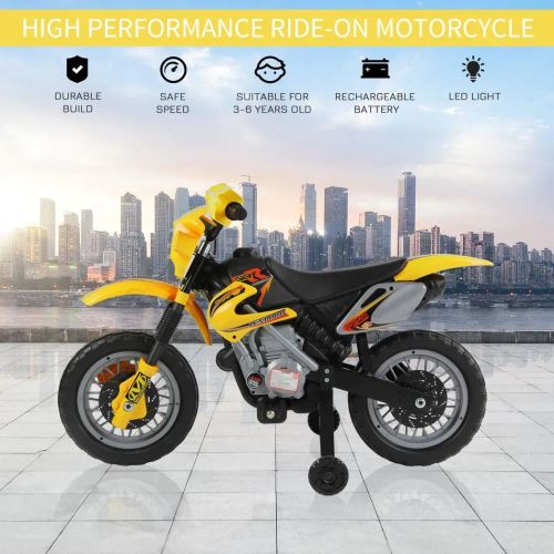SafeKids 3-6 Years Electric Ride-On Motorcycle with Bright Headlights & Sounds
