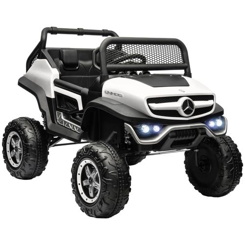SafeKids 3-8 Years Electric Ride-On Car with Remote Control - White Adventure