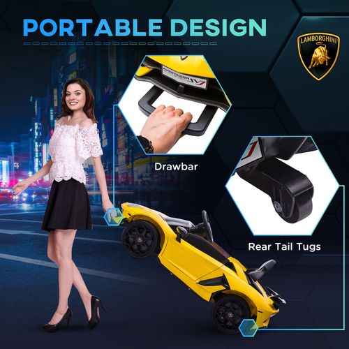 Licensed HOMCOM 3-8 Years Electric Ride-On Lamborghini Aventador with Remote Control