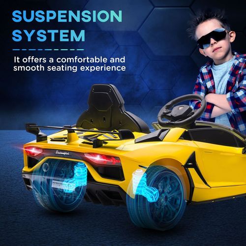 Licensed HOMCOM 3-8 Years Electric Ride-On Lamborghini Aventador with Remote Control