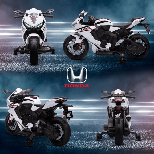 Honda Licensed 6V Kids Electric Motorbike Ride-On Car with Training Wheels