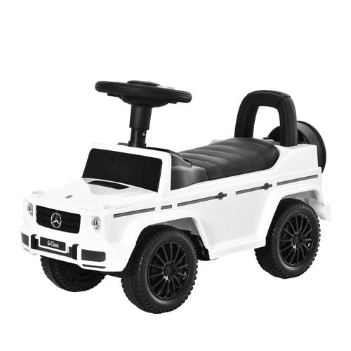 HOMCOM 12-36 Months Safe Ride-On Sliding Car with Horn and Storage - White