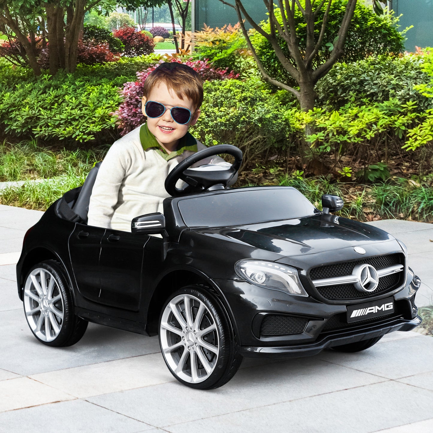 Licensed 3-5 Years Mercedes Benz Kids Ride-On Car with Remote Control & Music