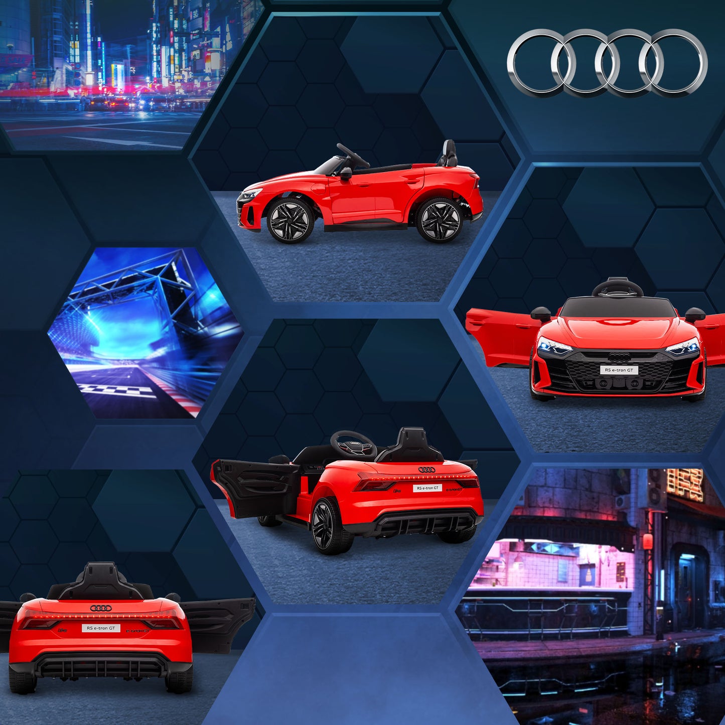 Audi RS e-tron GT Licensed 12V Kids Electric Car with Remote Control & Music
