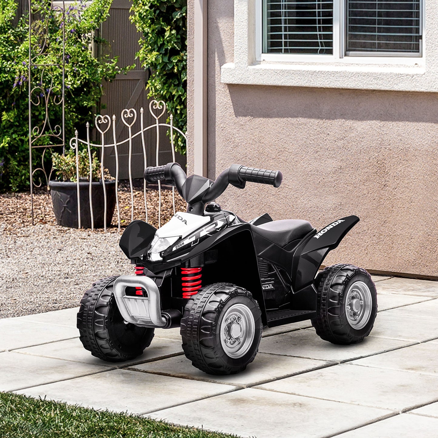 Honda Licensed Kids Electric Quad Bike 6V ATV Ride-On for 1.5-3 Years - Black, Safe & Sturdy!