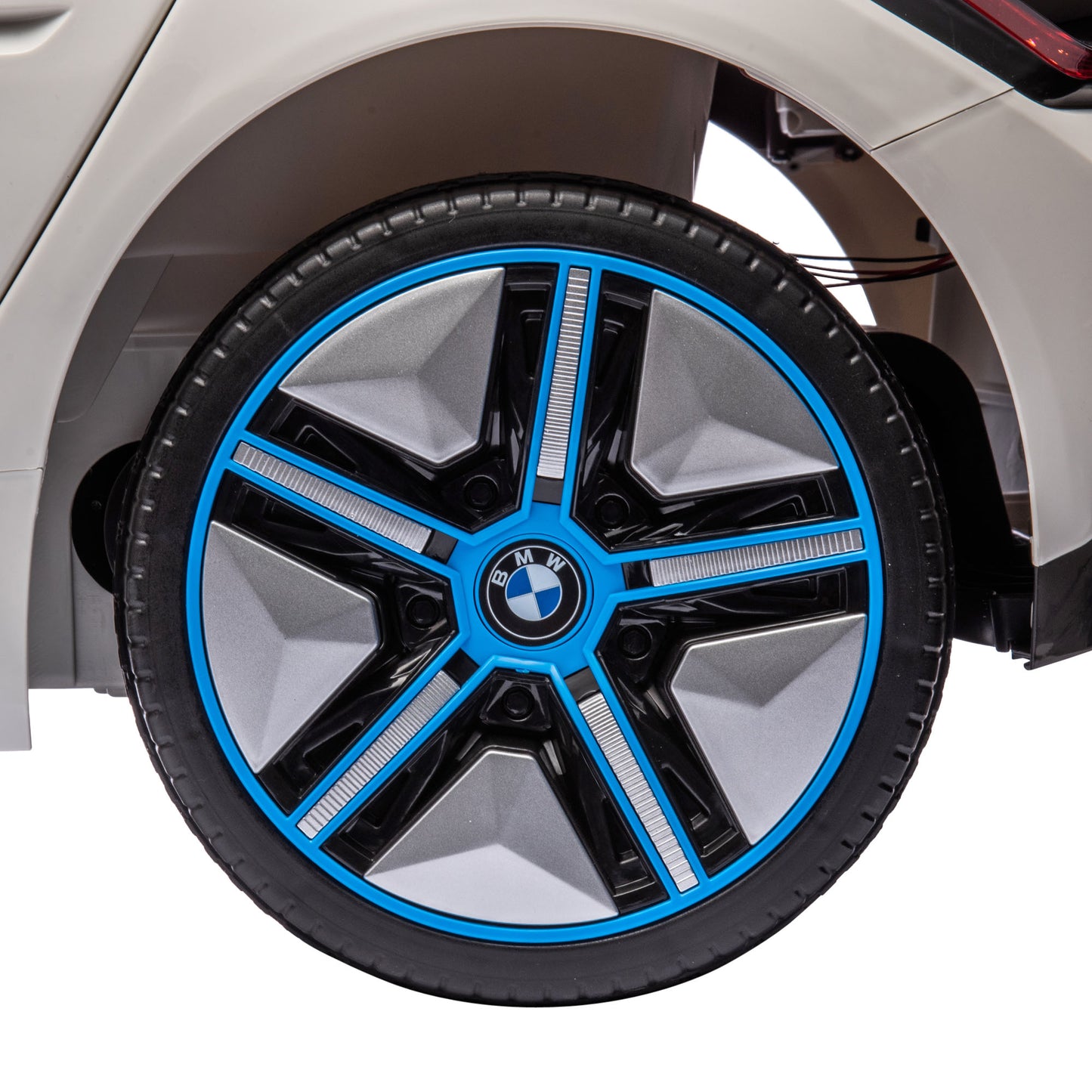 Licensed BMW i4 3-6 Years Safe Ride-On Electric Kids Car with Portable Battery