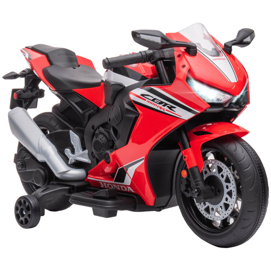 Honda Licensed 6V Kids Electric Motorbike Ride-On Vehicle with Training Wheels
