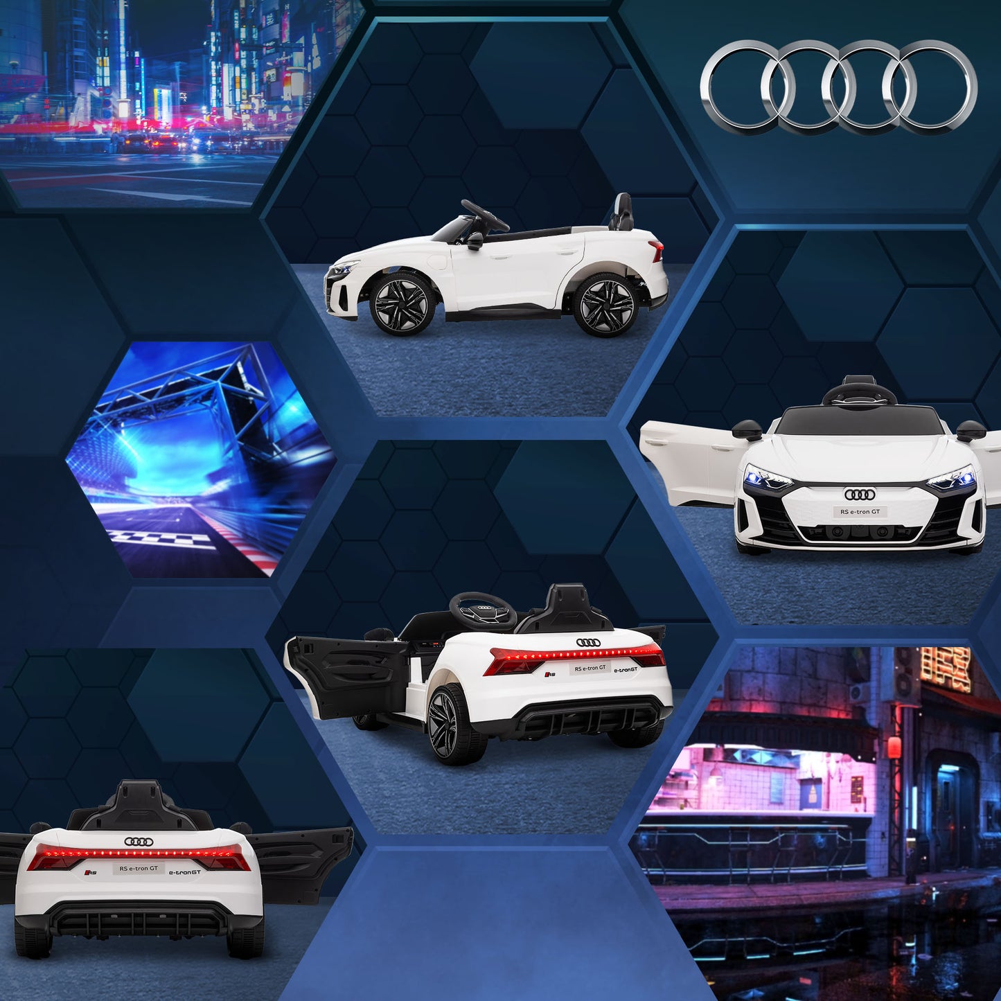 Licensed Audi RS e-tron GT 12V Kids Electric Ride-On Car with Remote Control