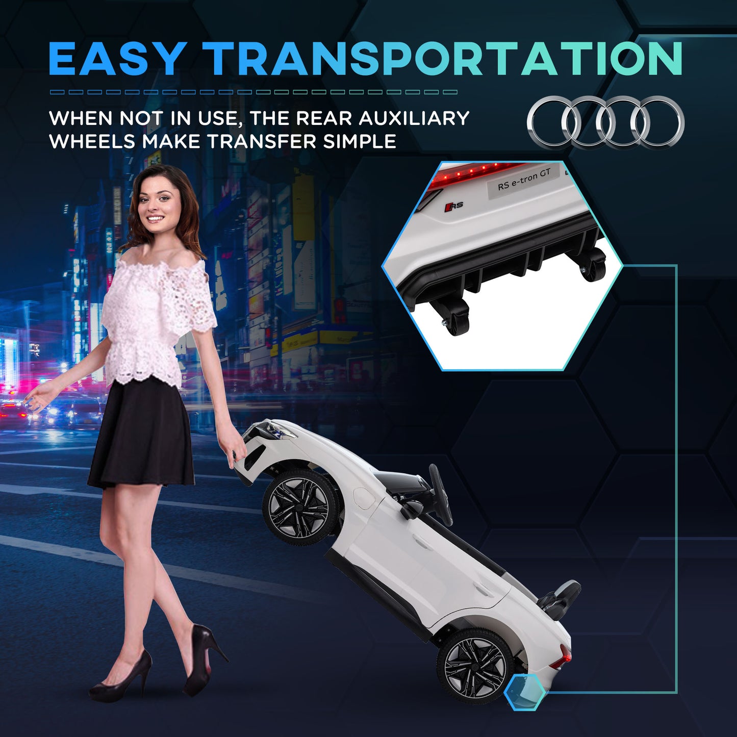 Licensed Audi RS e-tron GT 12V Kids Electric Ride-On Car with Remote Control