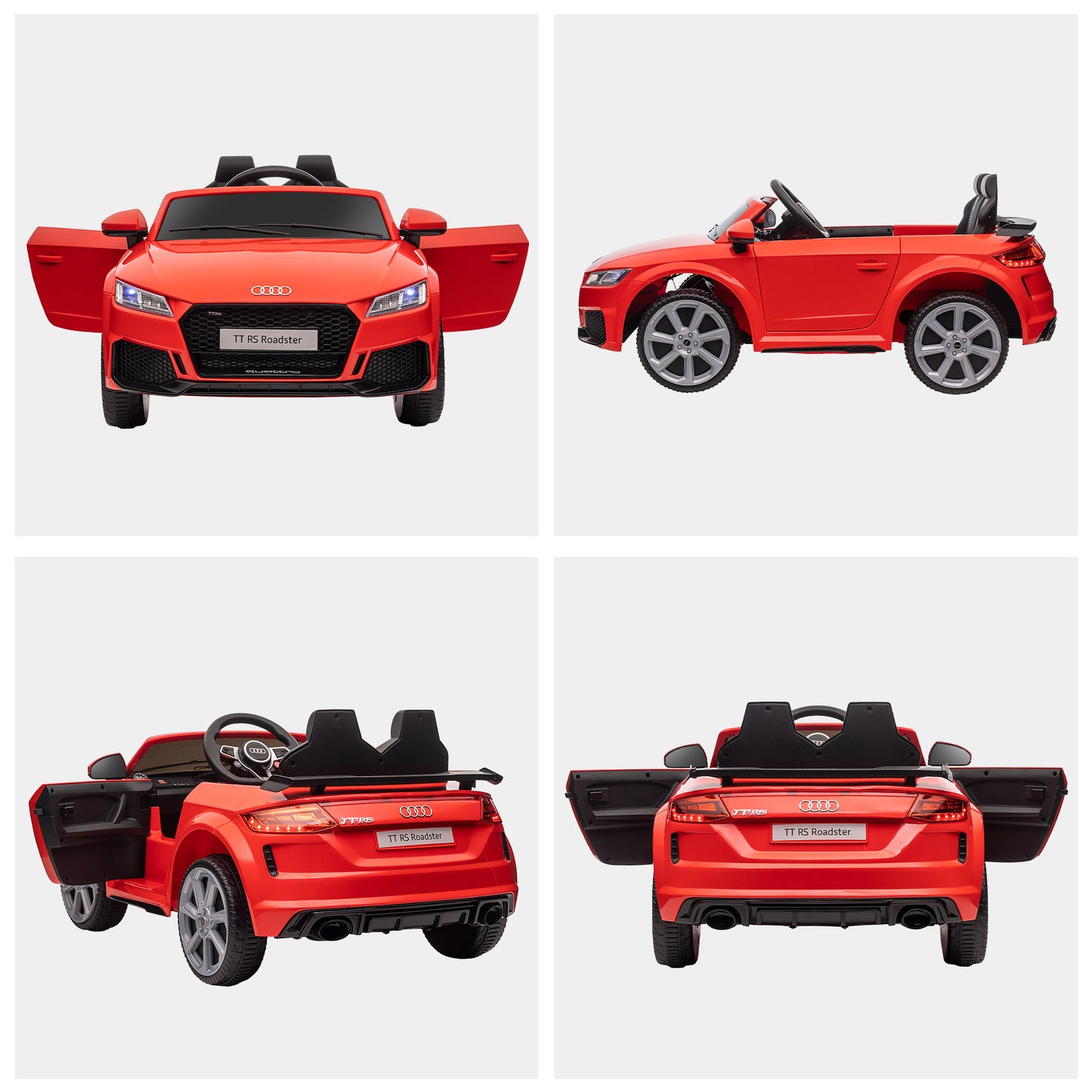 Licensed Audi TT 3-6 Years Safe Ride-On Electric Car with Remote Control & Headlights