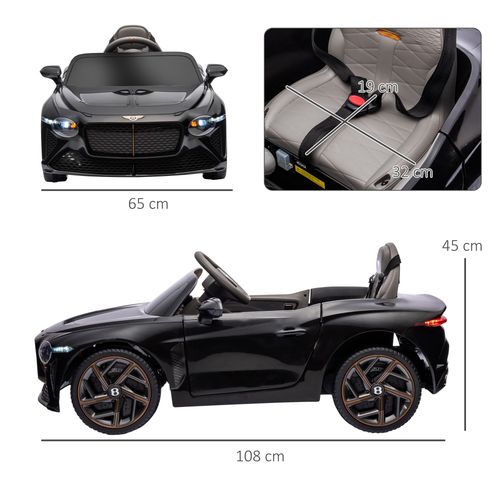 Bentley Bacalar 3-5 Years Electric Ride-On Car with Portable Battery - Black