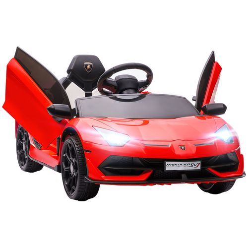 Licensed HOMCOM 3-8 Years Safe Ride-On Lamborghini Aventador Car with Parent Remote Control