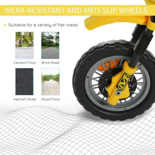 SafeKids 3-6 Years Electric Ride-On Motorcycle with Bright Headlights & Sounds