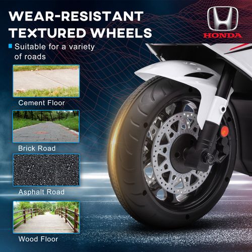 Honda Licensed 6V Kids Electric Motorbike Ride-On Car with Training Wheels