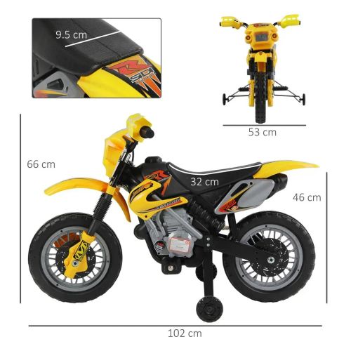 SafeKids 3-6 Years Electric Ride-On Motorcycle with Bright Headlights & Sounds