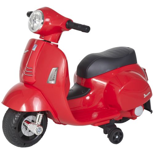 Vespa Licensed 18-36 Months Ride-On Motorcycle with Safety Stabilizers and Headlight