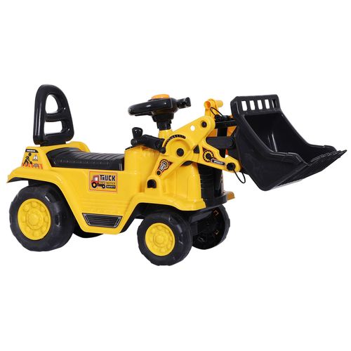 SafeKids 1-3 Years Ride-On Bulldozer with Storage & Scooter Combo