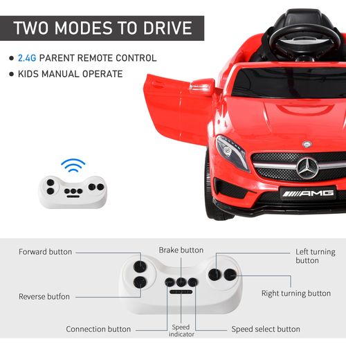 SafeKids 3 Years Licensed Mercedes-Benz Ride-On Car with Remote & Music