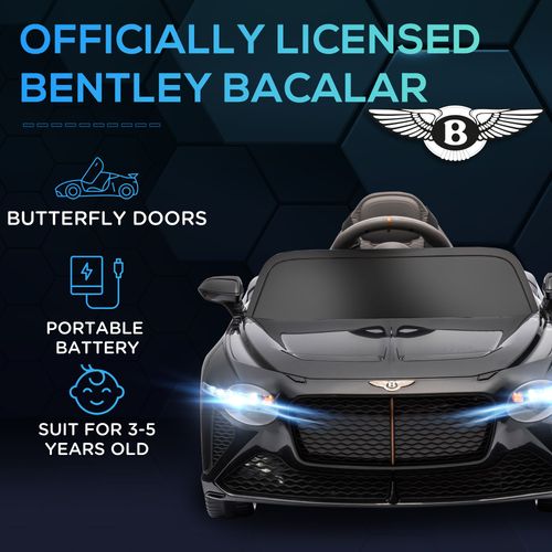 Bentley Bacalar 3-5 Years Electric Ride-On Car with Portable Battery - Black