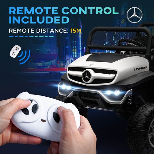 SafeKids 3-8 Years Electric Ride-On Car with Remote Control - White Adventure