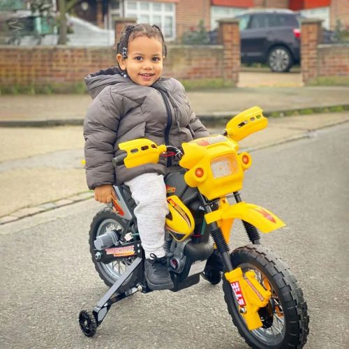 SafeKids 3-6 Years Electric Ride-On Motorcycle with Bright Headlights & Sounds