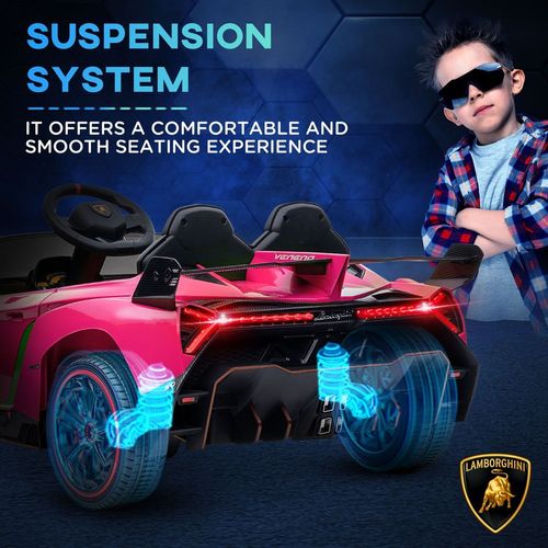 Licensed HOMCOM 3-6 Years Electric Ride-On Lamborghini Veneno with Parent Remote Control