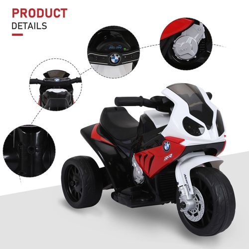 SafeKids 18-36 Months Electric Ride-On BMW Motorcycle with Headlights & Music